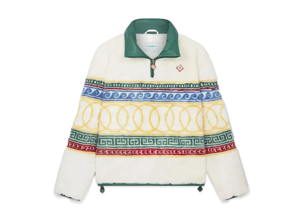 Casablanca Les Anneaux Fur Pullover Jacket "White"