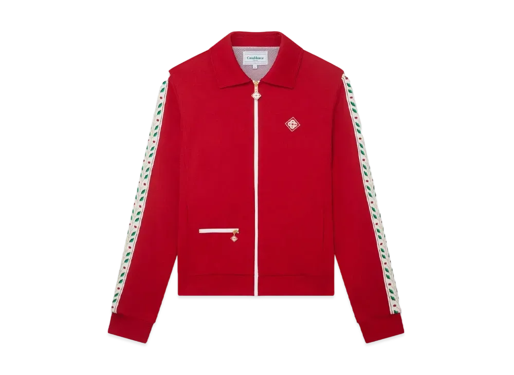 Casablanca Laurel Tricot Track Top "Red"