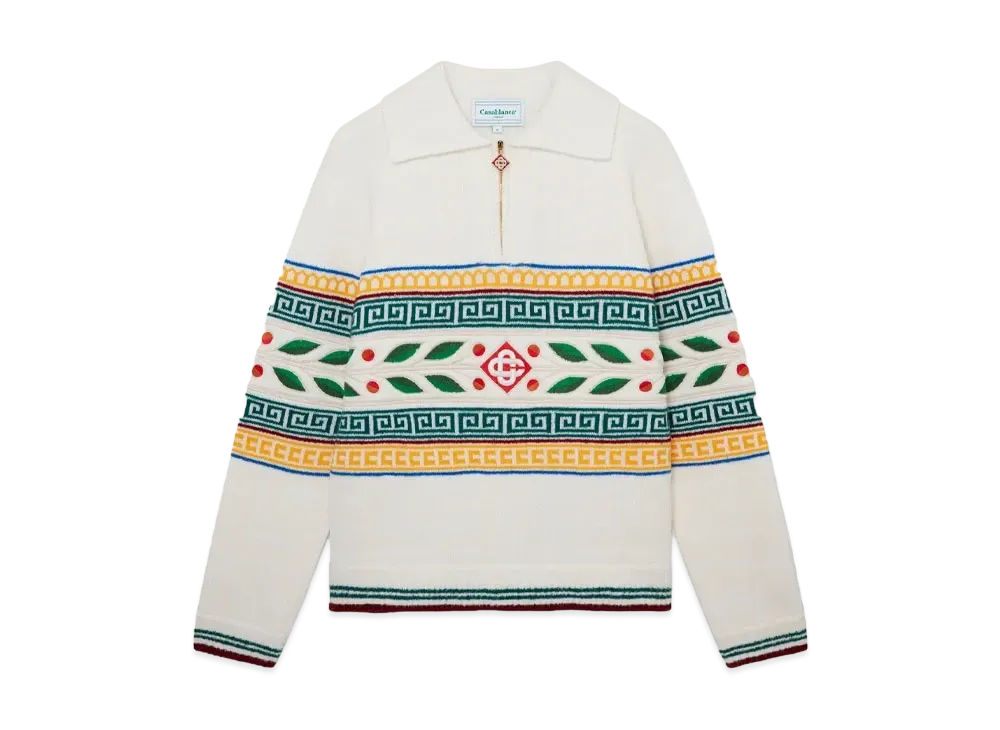 Casablanca Laurel Olympique Jumper "White"