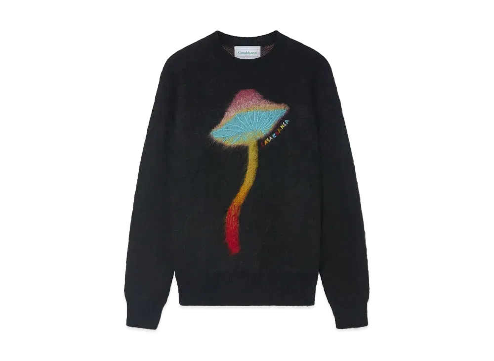 Casablanca Rainbow Mushroom Mohair Jumper "Black"