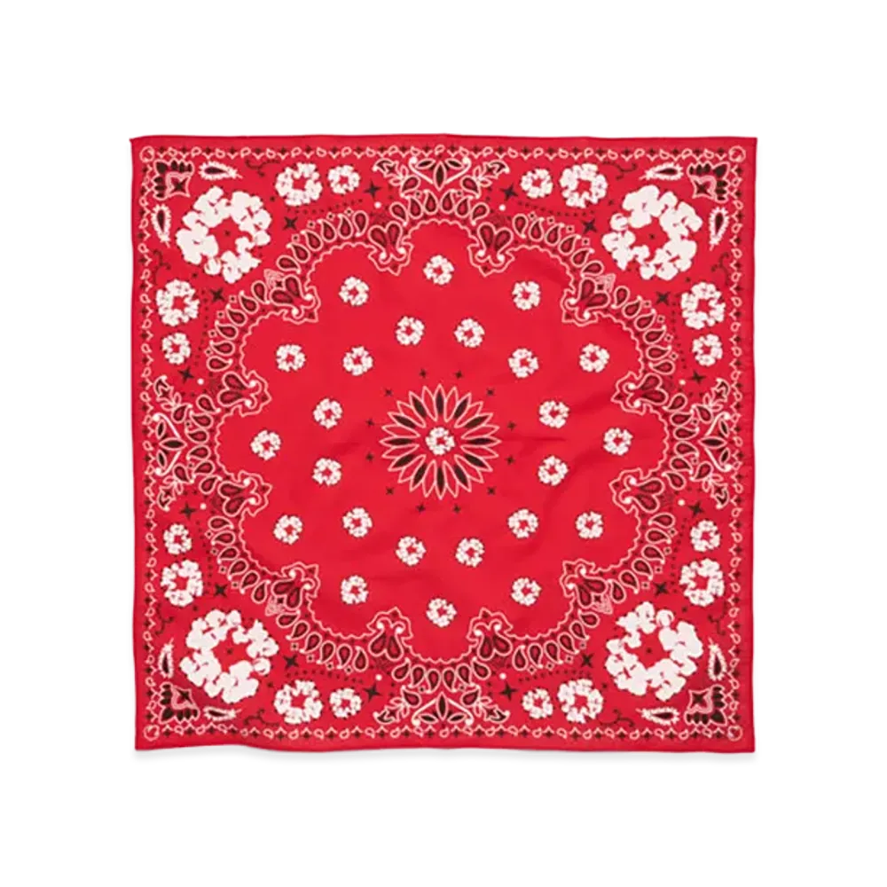 DENIM TEARS Cotton Wreath Paisley Bandana "Red"