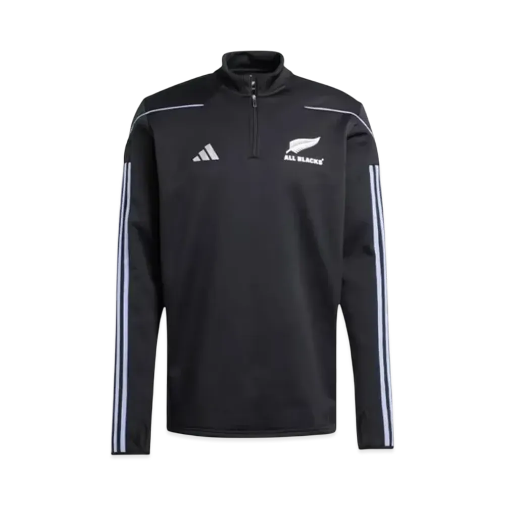 adidas All Blacks Aeroready Warming Long Sleeve Fleece Top "All Black/Blue Spark"