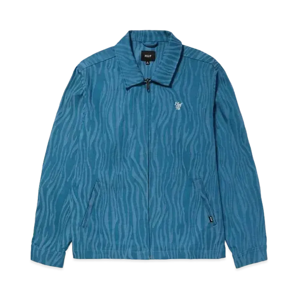HUF Summer 24 Jacquard Tiger Work Jacket "Oil Blue"
