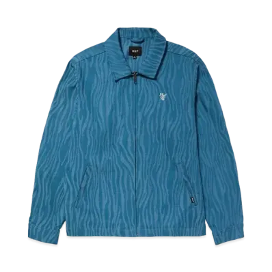 HUF Summer 24 Jacquard Tiger Work Jacket "Oil Blue"