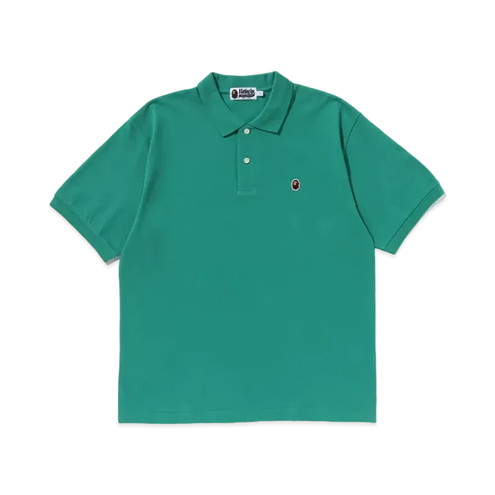 A BATHING APE One Point Relaxed Fit Polo Shirt "Green
