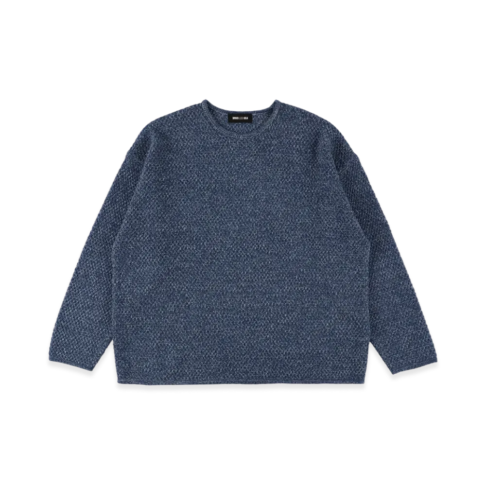 WIND AND SEA Hand Knitted Sweater "Blue"