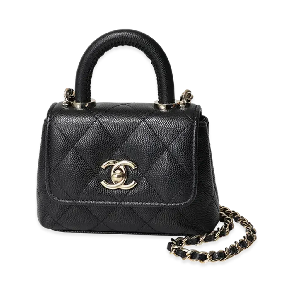 CHANEL Micro Mini Shoulder Bag Matelasse "Black"