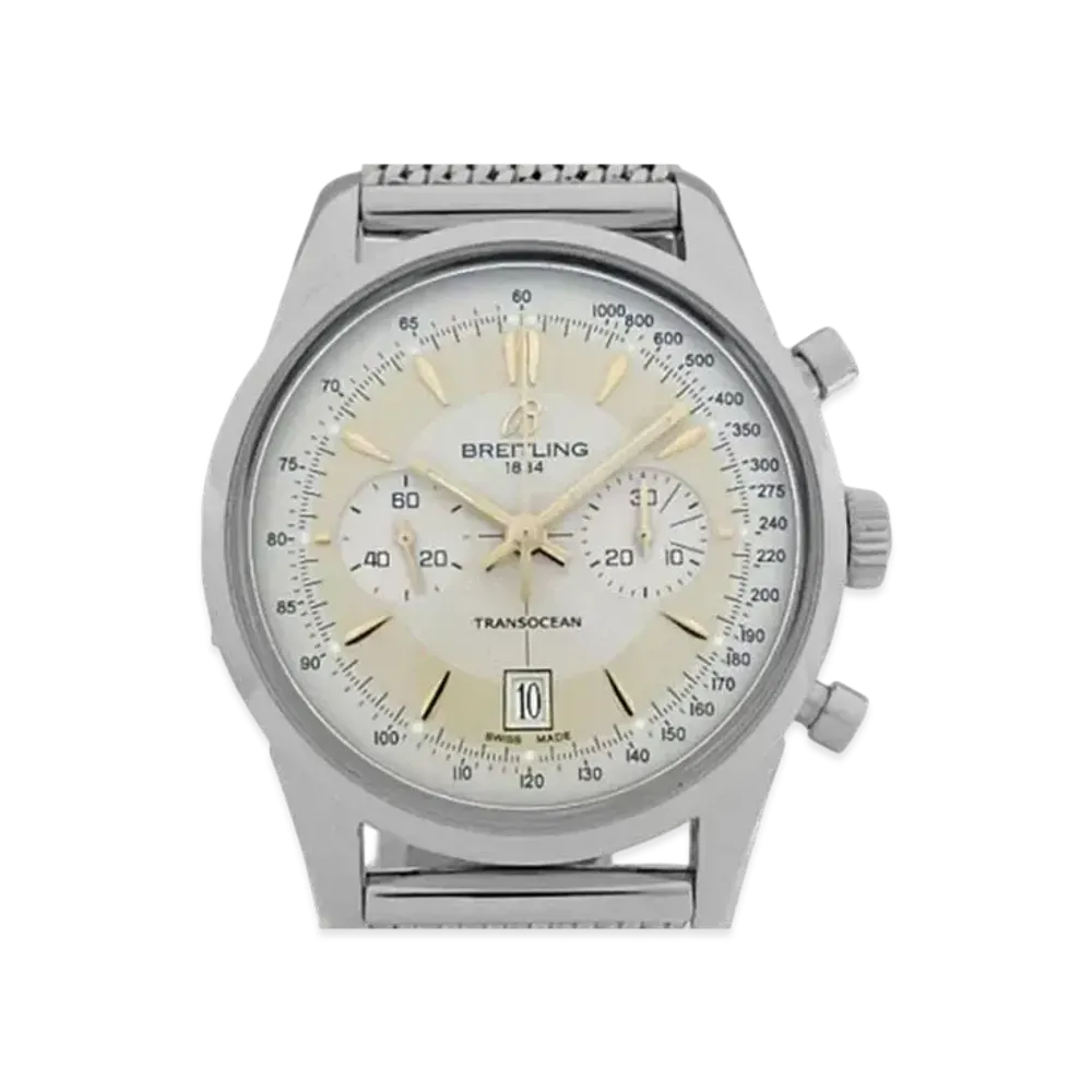 Breitling Transocean Chronograph World Exclusive 2000 "Mercury Silver/Stainless Steel"