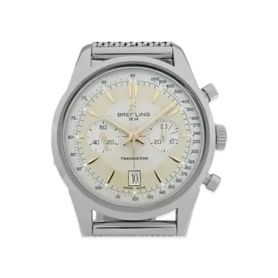 Breitling Transocean Chronograph World Exclusive 2000 "Mercury Silver/Stainless Steel"