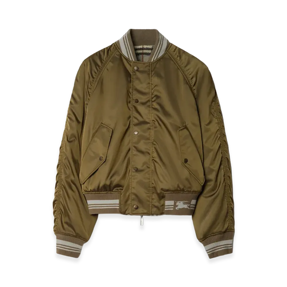 Burberry Reversible Nylon Bomber Jacket "Tent Green"