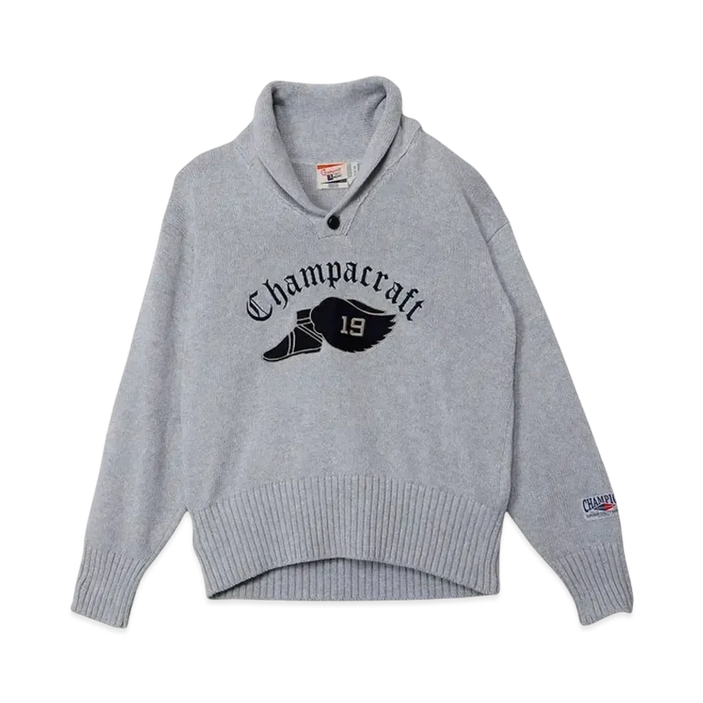 Champion Index +Archives Shawl Collar Sweater "Oxford Grey"