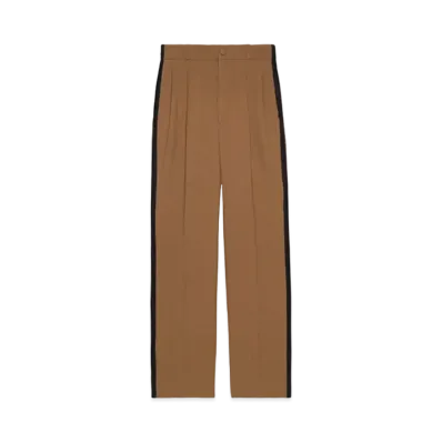 GUCCI Wool Trouser With Label "Brown"