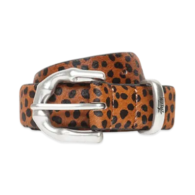 Stussy Bamboo Buckle Belt "Hairy Leopard Pattern"