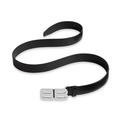 BALENCIAGA BB Hourglass Large Belt "Black"
