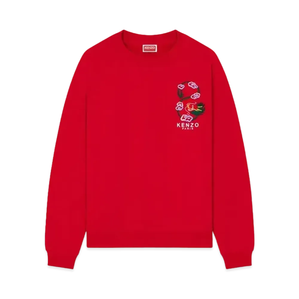 KENZO 'YEAR OF THE DRAGON' Embroidery Regular Sweat "Cherry"