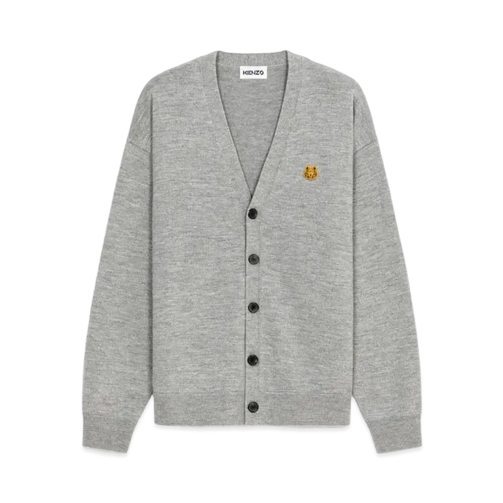 KENZO Cardigan Tiger Crest "Dove Grey"