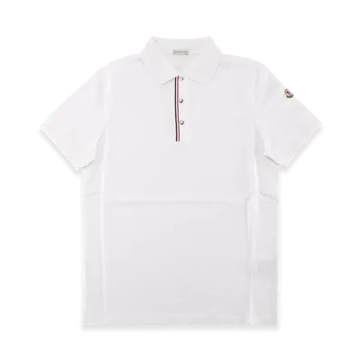 Moncler Men's Patch Polo Shirt "White"