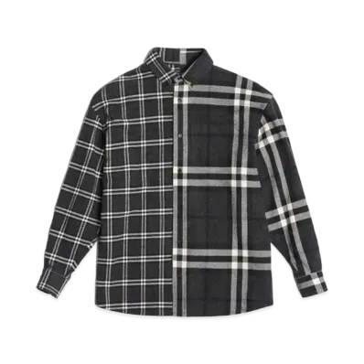 BURBERRY × GOSHA RUBCHINSKIY Oversized Check Shirt "Black"