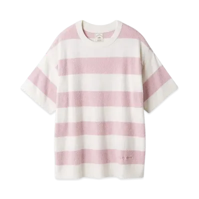 GELATO PIQUE Smoothy Lite2 Border Pullover "Pink"