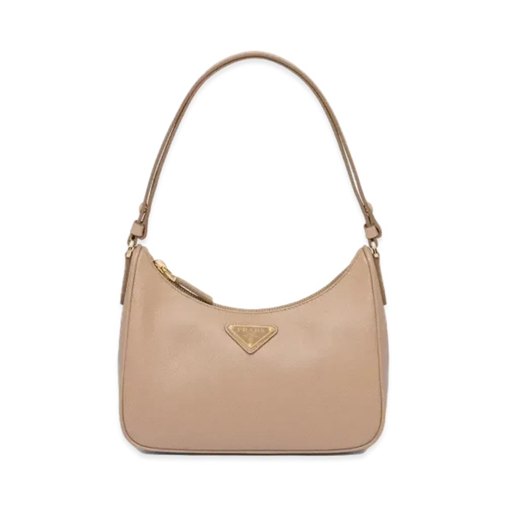 PRADA Re Edition Saffiano Leather Mini Bag "Cameo Beige"