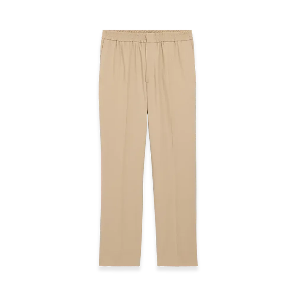 AMI PARIS Wool Elasticated Waist Trousers "Beige"
