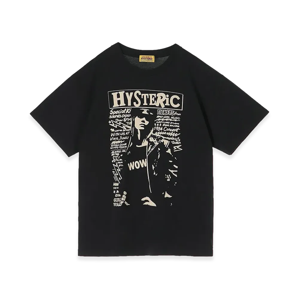 HYSTERIC GLAMOUR Women's Wow Girl Oversized Tee "Black"