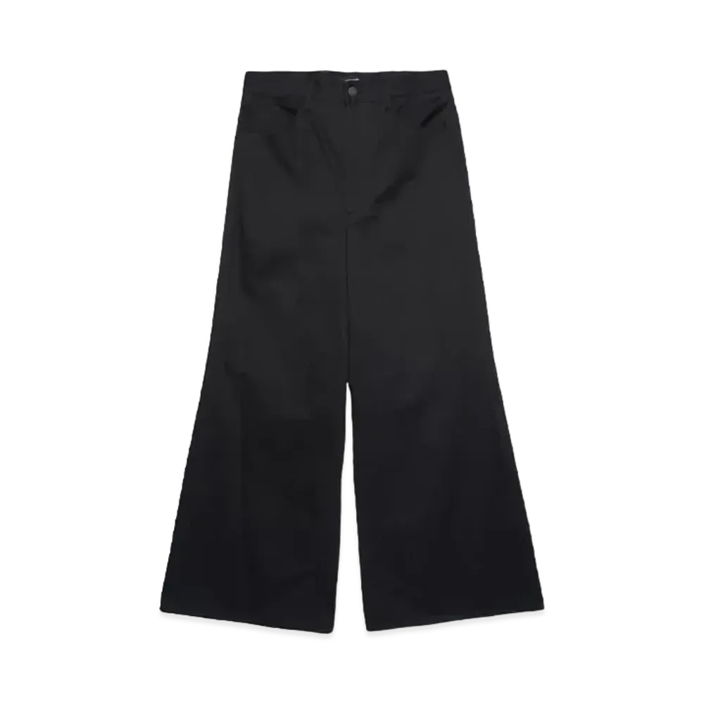 LAD MUSICIAN CHINO WIDE FLARE PANTS "BLACK"