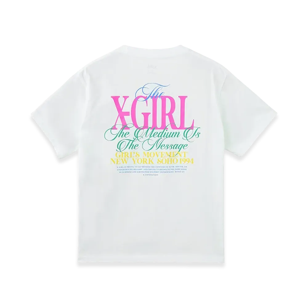 X-Girl Women's Colorful Logo S/S Tee "White"