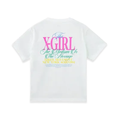 X-Girl Women's Colorful Logo S/S Tee "White"