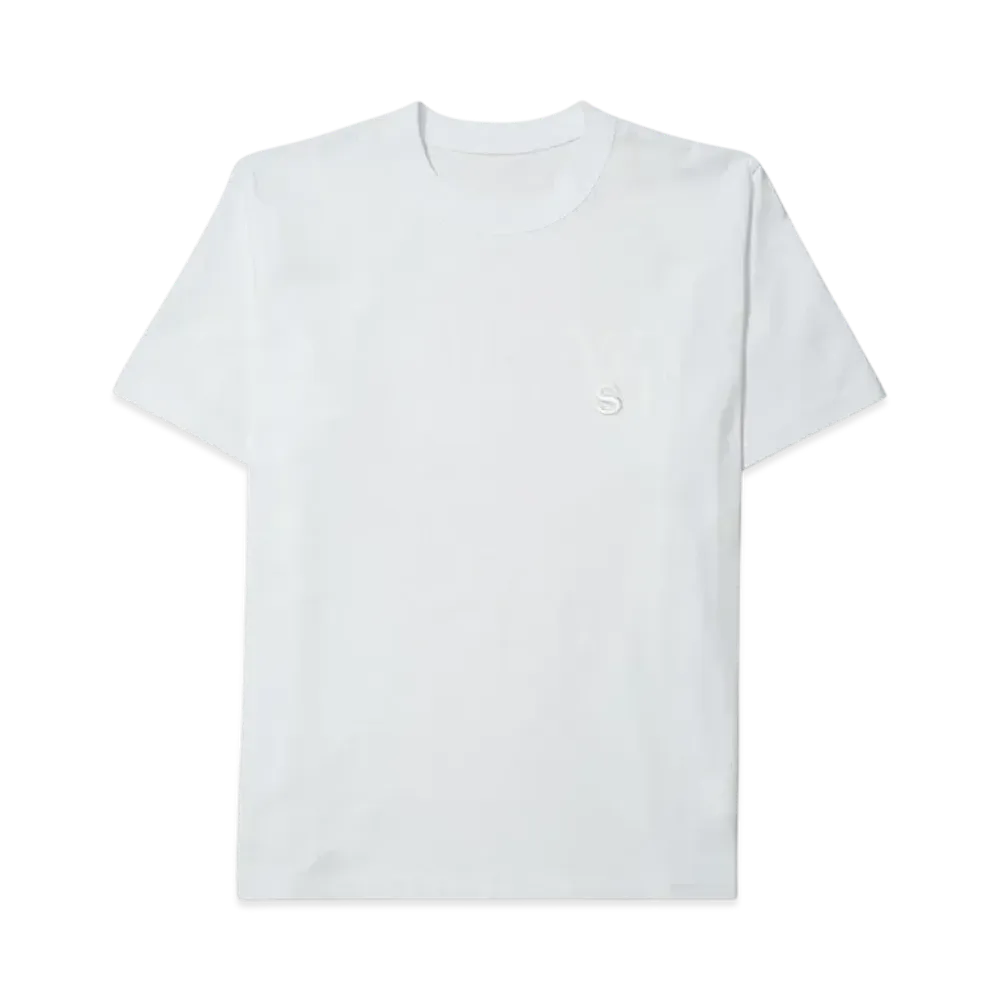 WTAPS x sacai Flock Print T-Shirt / SS / Cotton "White" 2423234D-CSM03S / 25-0927S