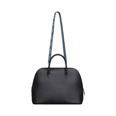 Hermes Mini Chien Carré 16Mm Bandouliere "Blue Brighton"