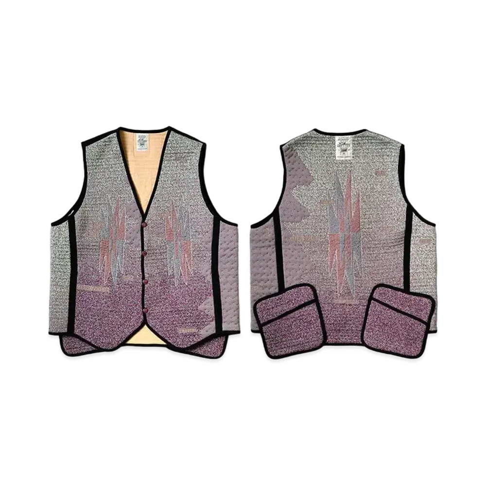 KAPITAL 3D Knit Chimayo Hyper Vest 2021 "Silver"