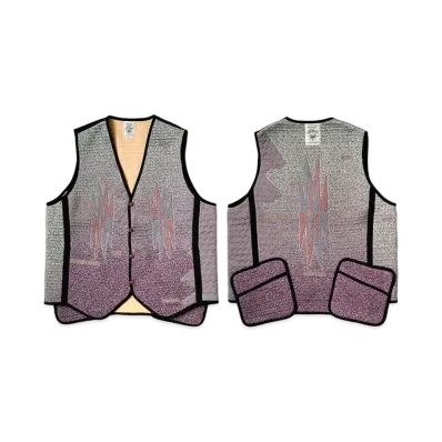KAPITAL 3D Knit Chimayo Hyper Vest 2021 "Silver"