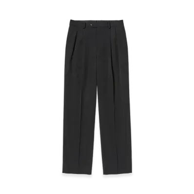AURALEE Light Wool Max Gabardine Two Tuck Slacks "Top Black"