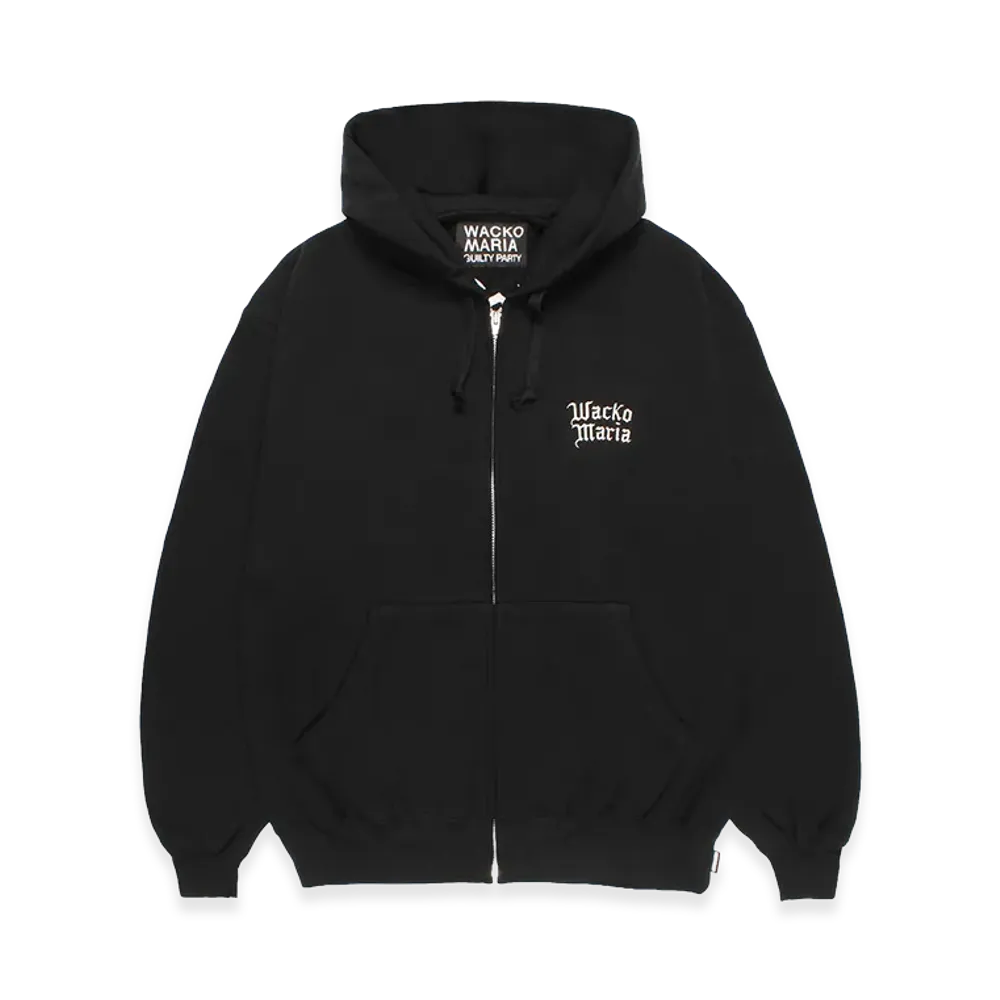 WACKO MARIA Heavy Weight Zip Hooded Sweat Shirt "Black"