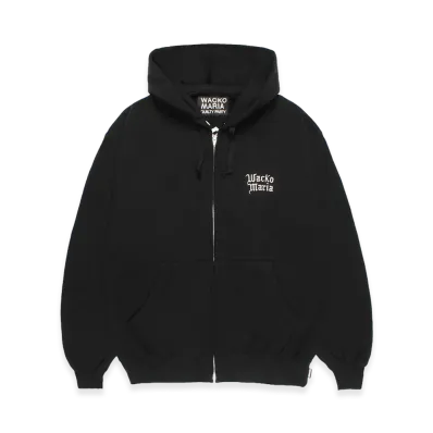 WACKO MARIA Heavy Weight Zip Hooded Sweat Shirt "Black"