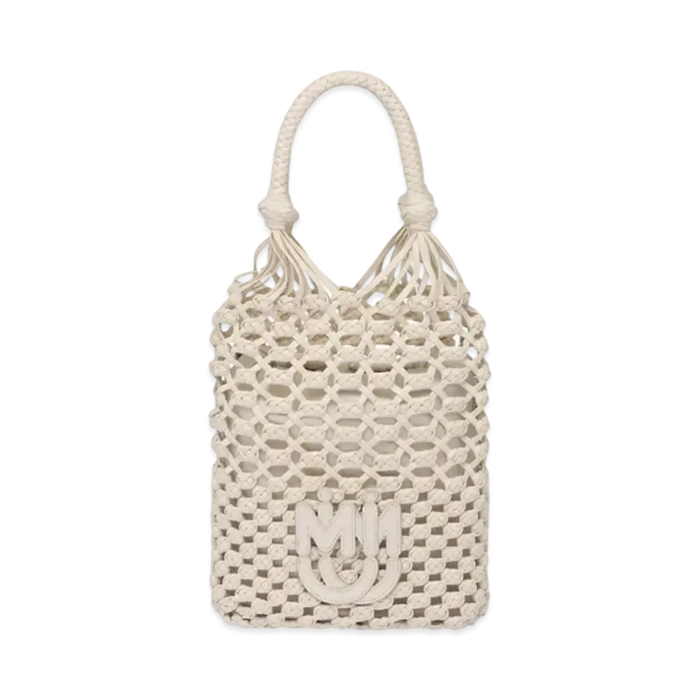 MIU MIU Mclame x Nappa Leather Handbag "White"
