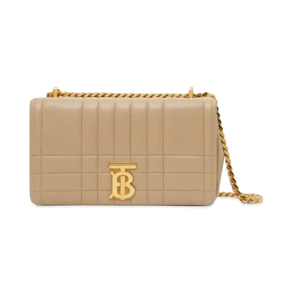 Burberry Quilted Leather Small Lola Bag "Oats Beige"