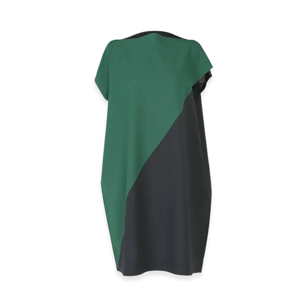 132 5. ISSEY MIYAKE Flat T Bi Color "Viridian/Navy"