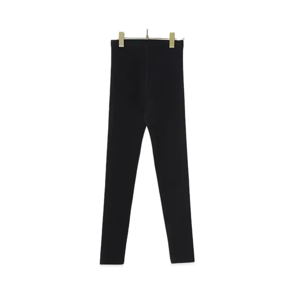 COMOLI Women'S Wool Ribbed Tights "Black"