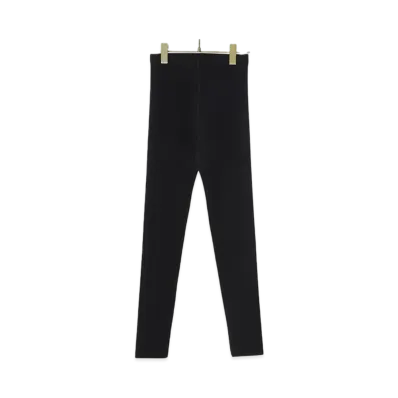 COMOLI Women'S Wool Ribbed Tights "Black"