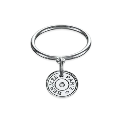 Hermes Gambade Ring "White Gold/1 Diamond"