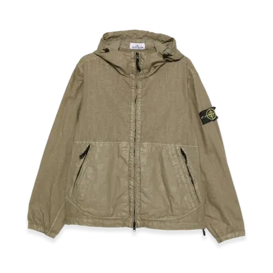 Stone Island Organic-Look Nylon Jacket "Green"