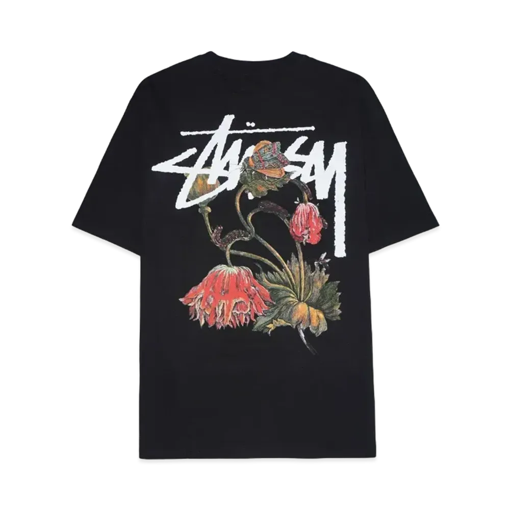 Stussy WITHERED FLOWER TEE "Black"