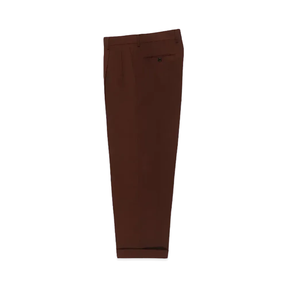 WACKO MARIA Dormeuil / Double Pleated Trousers "Brown"