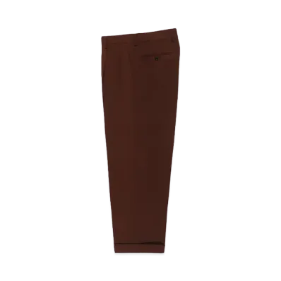 WACKO MARIA Dormeuil / Double Pleated Trousers "Brown"