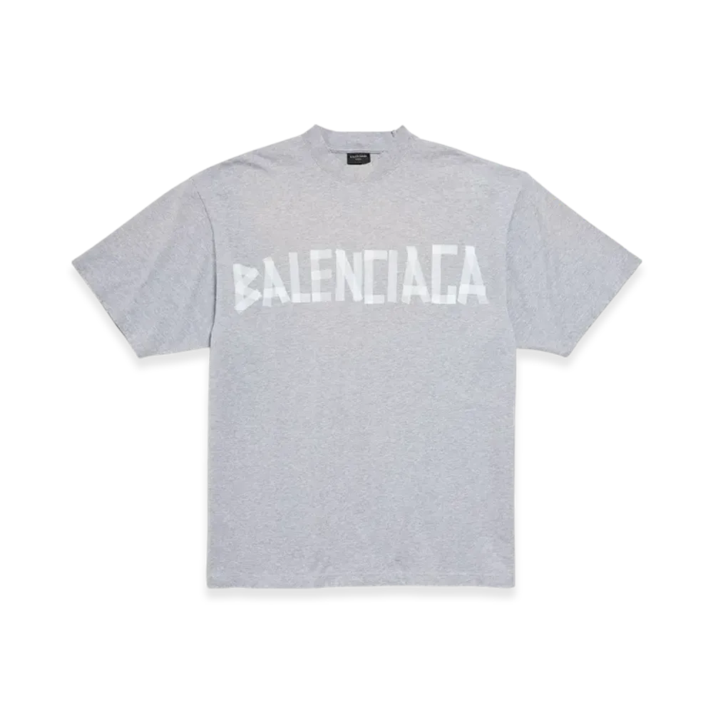 BALENCIAGA New Tape Type Tr T-Shirt, Medium Fit "Grey"
