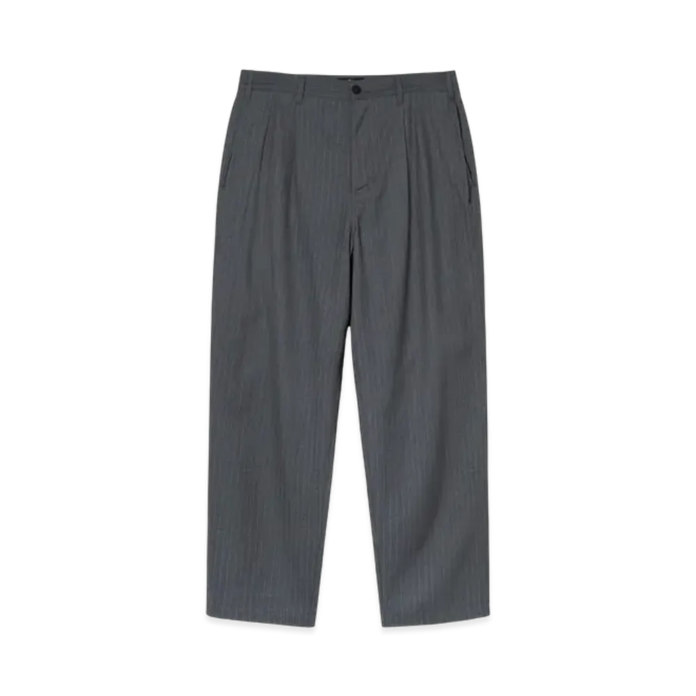 Stussy Striped Volume Pleated Trousers "Grey"