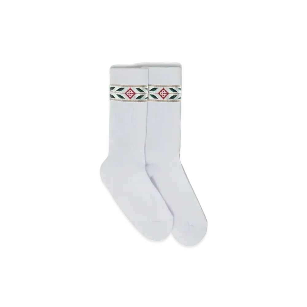 Casablanca Laurel Sport Socks "White"