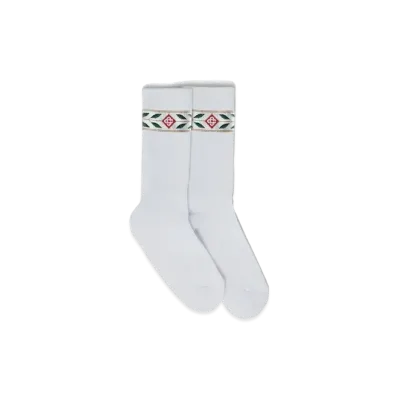 Casablanca Laurel Sport Socks "White"